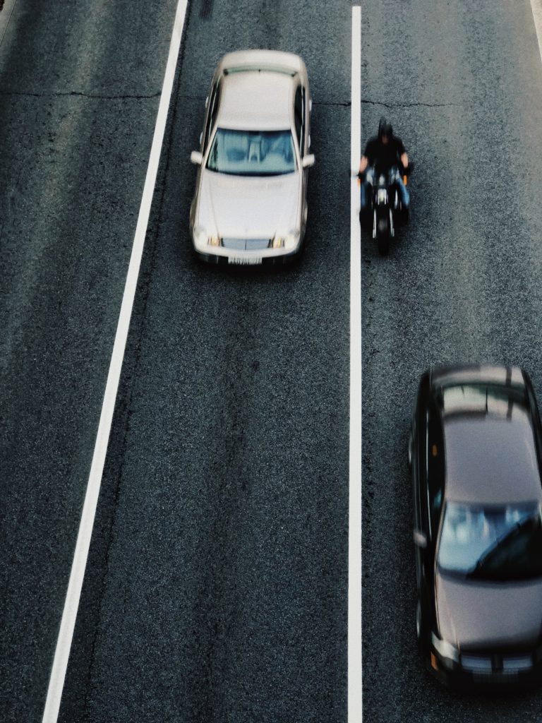 motorcycle in traffic