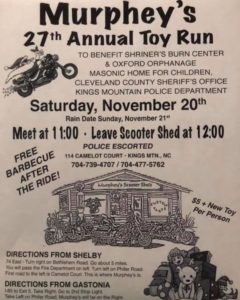 Nov 20 - Murphey's Toy Run