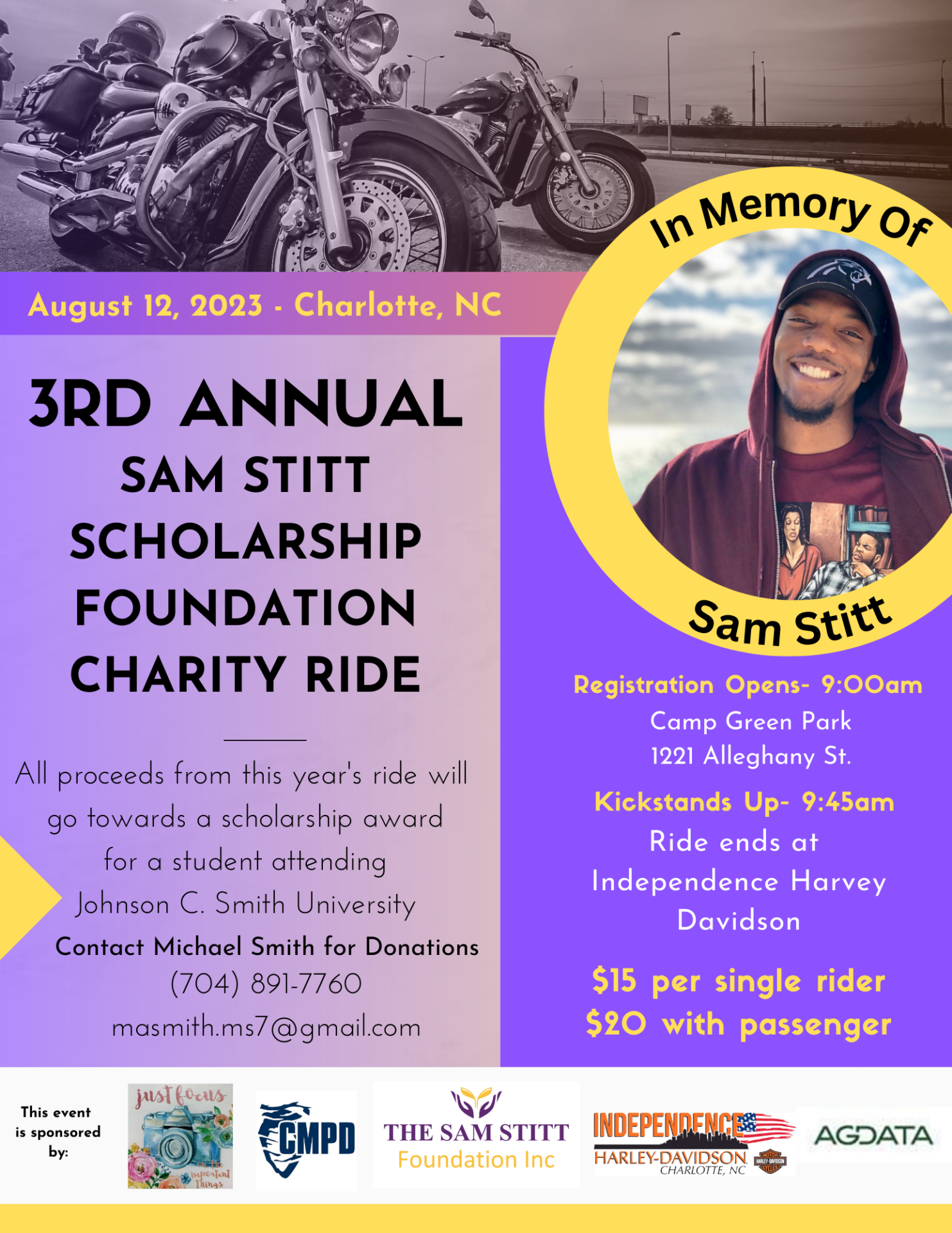 3rd Annual Sam Stitt Ride
