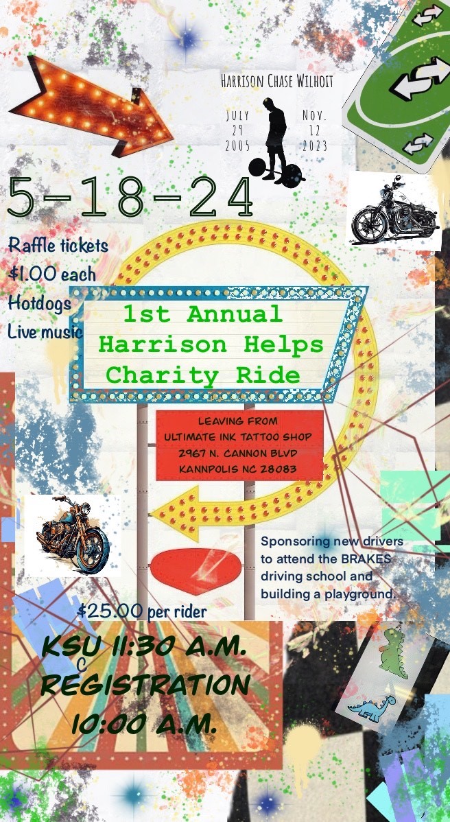 Harrison Helps Charity Ride