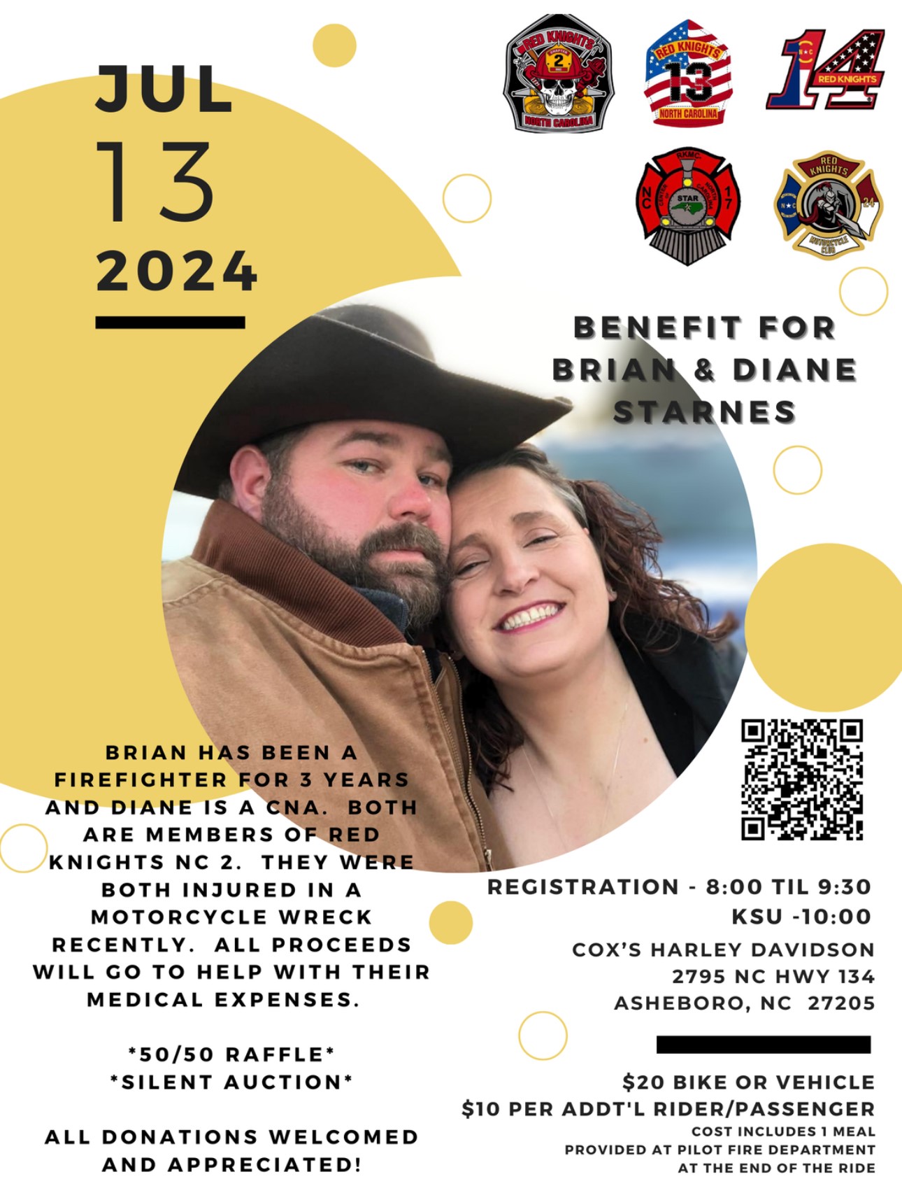 Red Knight Benefit Ride | Brian and Diane Starnes
