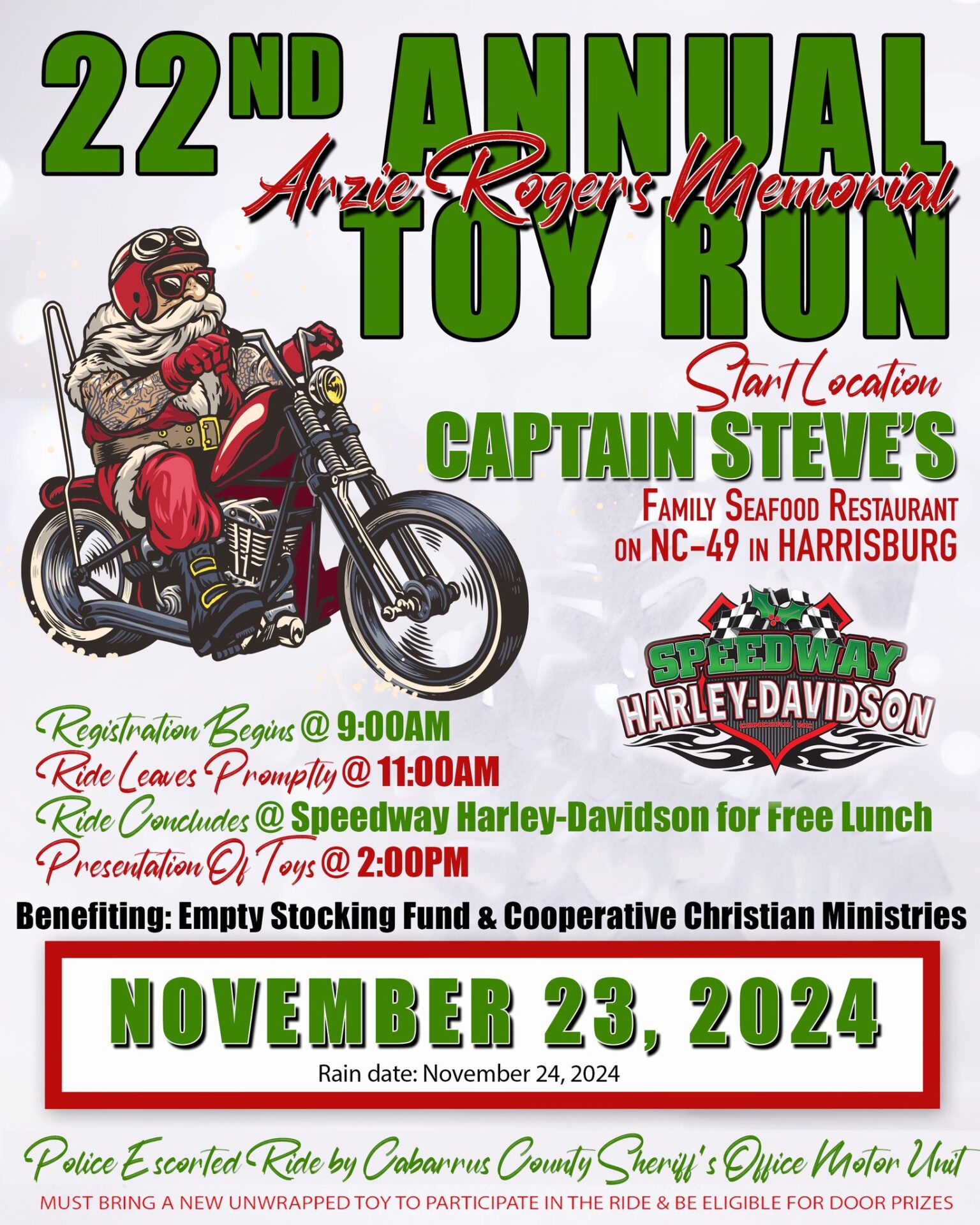 Speedway H-D Toy Run | Concord NC