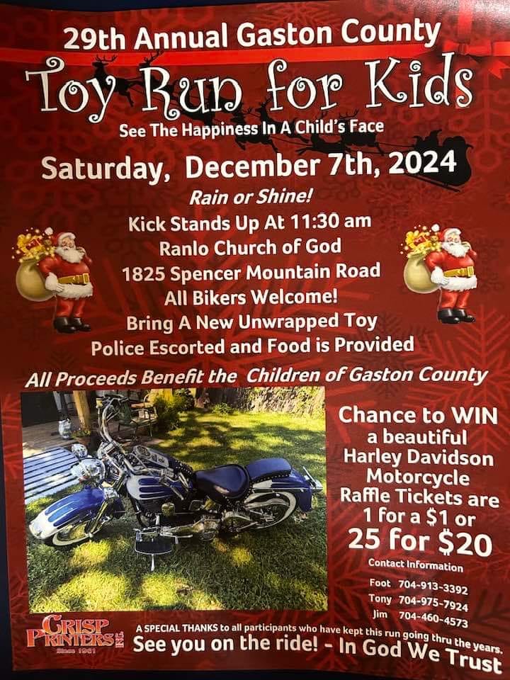 Gaston County Toy Run for Kids