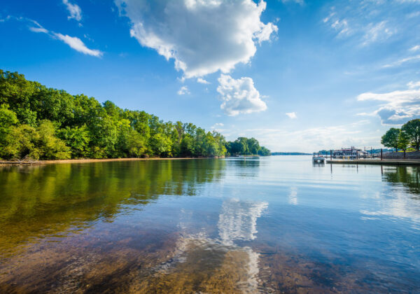 Lake Norman, at McCrary Access Area, in Mooresville, North Carolina.