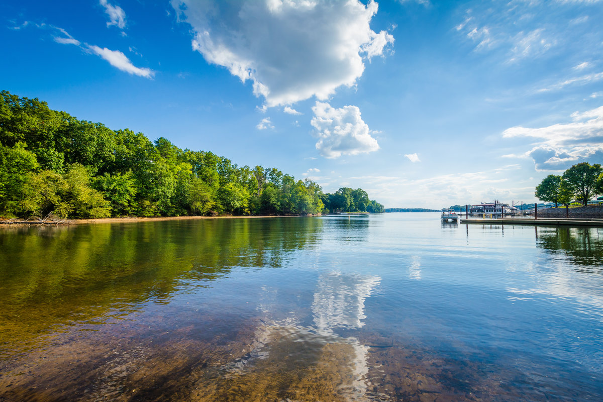 Lake Norman, at McCrary Access Area, in Mooresville, North Carolina.