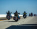 Band of bikers riding on the interstate road, California, group of motorcycles on the Highway, on the way to Las Vegas from Los Angeles in San Bernardino city, California, United States, biker concept